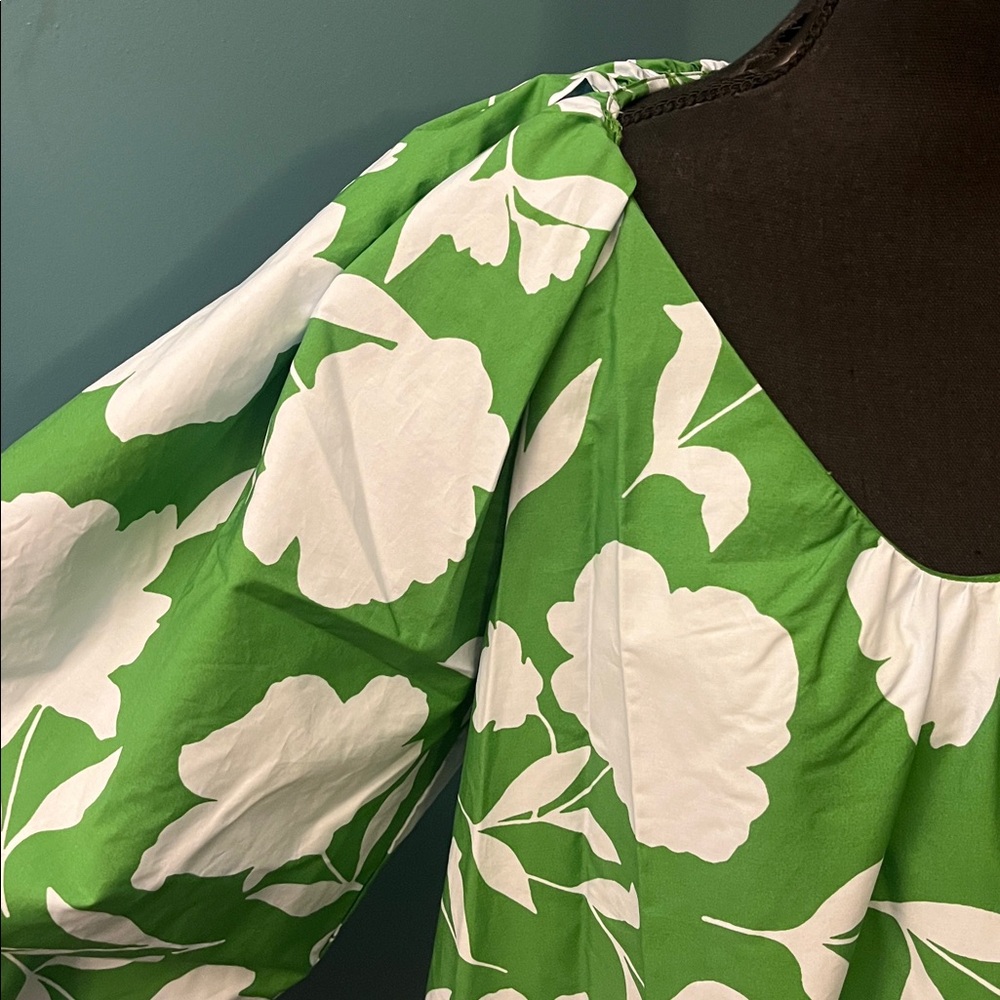 NWT Kate Spade New York x Target Poplin Long Sleeve Green Mini Dress Size Small - Picture 6 of 16